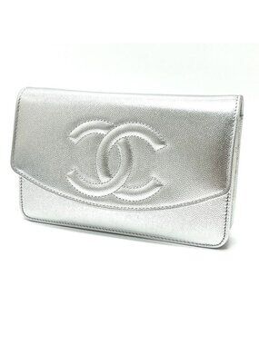 Chanel Shoulder Bag Ap4653 Caviar Leather Silver